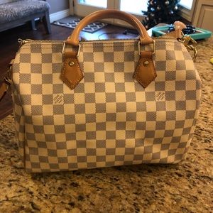 Louis Vuitton Speedy Bando 30, Damier Azure